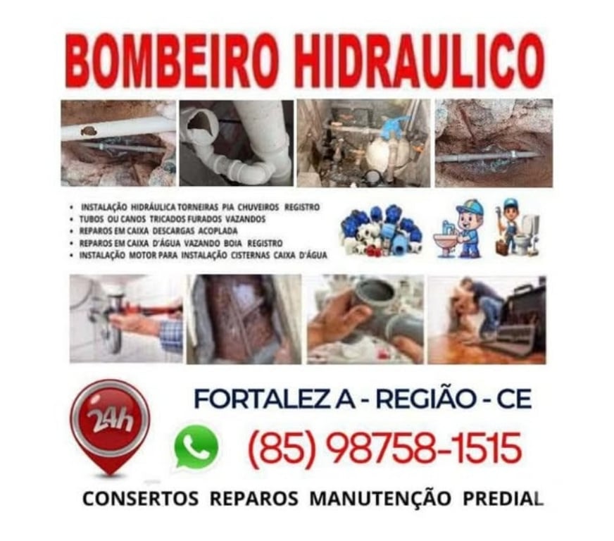 Reparo - Conserto - Reforma Fortaleza CE Fortaleza Cidade - Fotos para BOMBEIRO HIDRAULICO VAZAMENTOS 24HS (85) 98758-1515