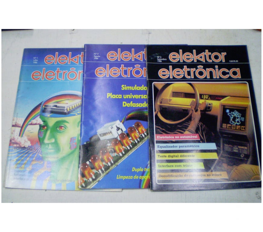 Colecionadores Porto Alegre RS Porto Alegre Sul - images_alt_text Coleção de revistas antigas Elektor Eletrônica.-Cód.485-