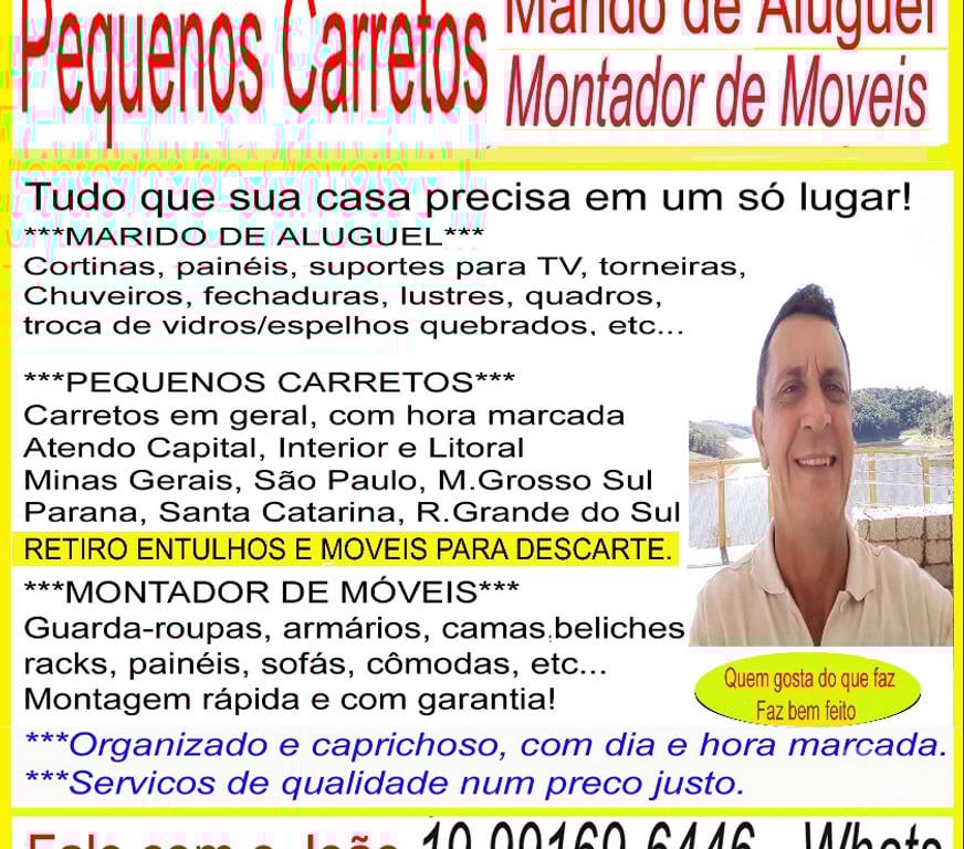 Outros serviços Paulinia SP - Fotos para Pequenos Carretos em Paulinia