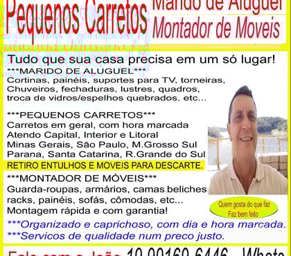 Outros serviços - Fotos para Pequenos Carretos em Paulinia