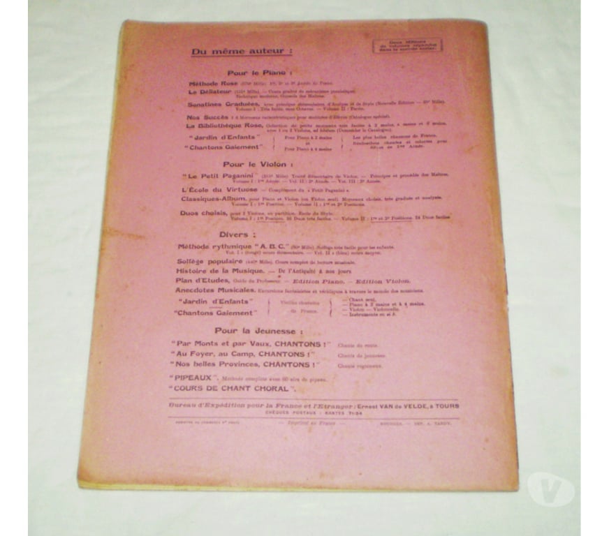 DVDs a Venda Porto Alegre RS Porto Alegre Sul - Fotos para Livro antigo Méthode Rose. V2.-Cód.527.2-