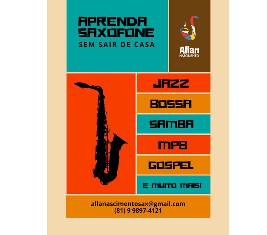 Artistas - Músicos Recife PE - Fotos para Aulas Particulares de Saxofone