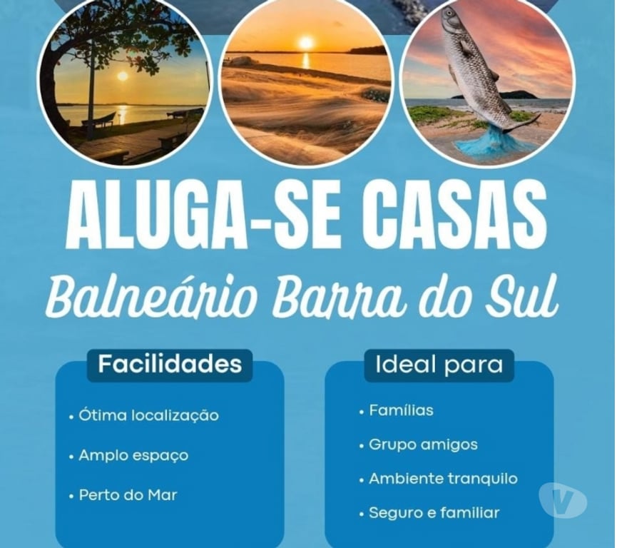 Aluguel temporada Balneario Barra do Sul SC - Fotos para Ótima Oportunidade de Reserna na Praia. Perto do Mar.