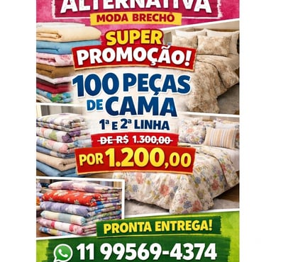 Roupas e Acessórios - Fotos para Fardo com peças de cama usado para brechó