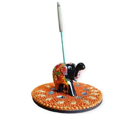 Regalos Ñuñoa Santiago - Fotos de Portaincienso Ganesha Mosaico pequeño naranja