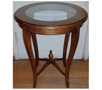 Muebles Quinta Normal Santiago - Fotos de Mesa de Te Redonda con vidrio biselado en madera de Rauli