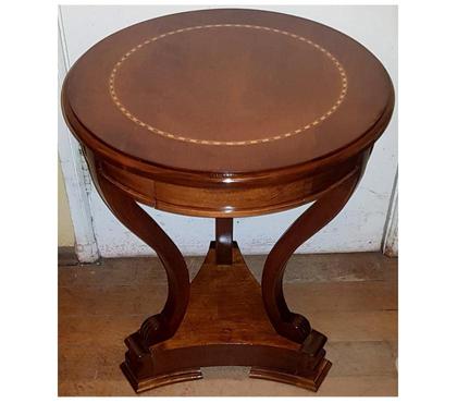 Muebles Quinta Normal Santiago - Fotos de Mesa lateral pata de Leon con marquetería y cajon de Rauli