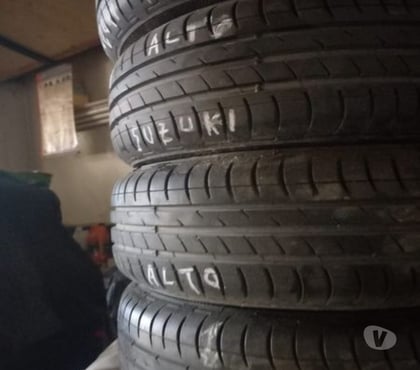 Repuestos-Accesorios-Servicios Santiago Santiago - Fotos de 4 Neumáticos 145-70-R-13 nuevos y llantas impecables Alto