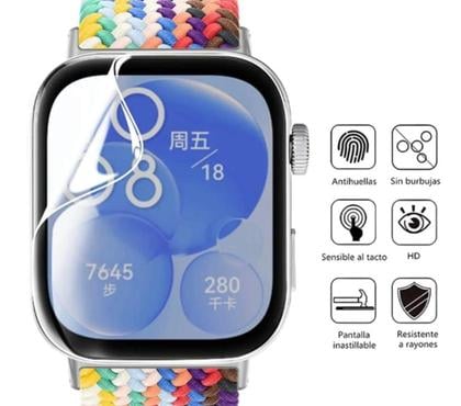 Celulares - iPod - MP3 Ñuñoa Santiago - Fotos de Pack 3 Láminas Protectoras Hidrogel Smartwatch Huawei Fit 3