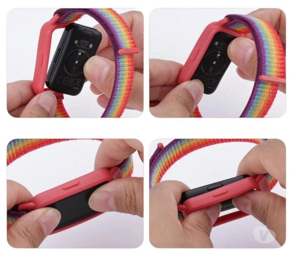 Ropa - Articulos Deportivos Santiago Ñuñoa - Fotos de Correa Pulsera Arcoíris Nylon Huawei Smartband Fit 8-9