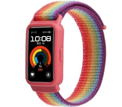Ropa - Articulos Deportivos Ñuñoa Santiago - Fotos de Correa Pulsera Arcoíris Nylon Huawei Smartband Fit 8-9