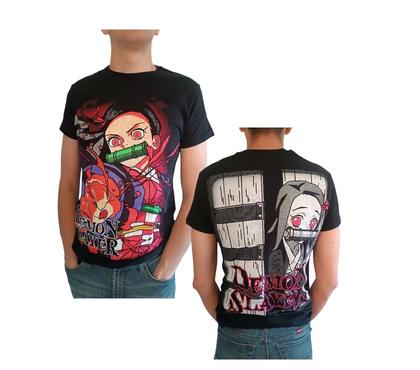 Ropa - Accesorios Ñuñoa Santiago - Fotos de Polera Negra Anime Nezuko Kimetsu No Yaiba Demonslayer