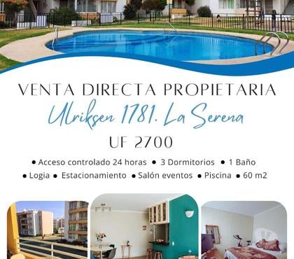 Bienes Raices La Serena Elqui - Fotos de Vendo Departamento en Barrio Ulriksen