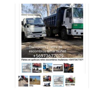 Fletes y Mudanzas - Transportes La Cisterna Santiago - Fotos de retiro escombros la cisterna la florida áridos+56973677079