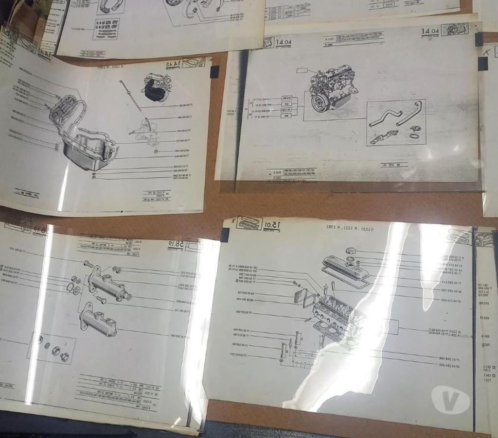Accesorios para Autos Santiago Santiago - Fotos de Ficha mica transparente despiece del Renault 5 modelos: