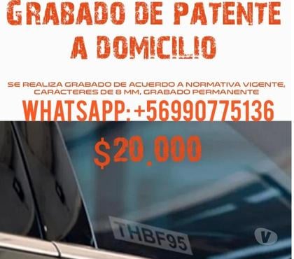 Otros Servicios Los Andes Los Andes - Fotos de $20.000 Grabado de patentes en vidrio a domicilio