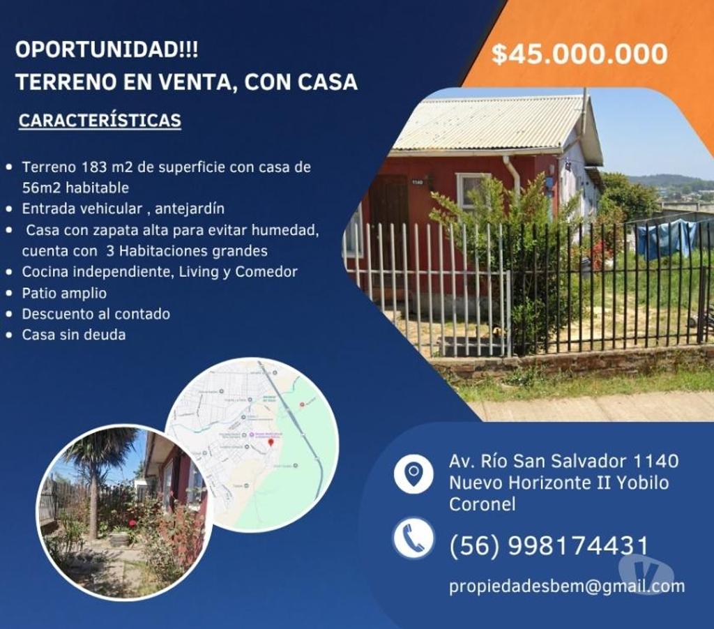 Bienes Raices Concepción Coronel - Fotos de Se vende terreno, con casa