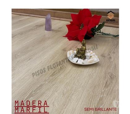 Accesorios Casa-Jardín Independencia Santiago - Fotos de Piso Flotante Alto Trafico 8 mm Madera Marfil