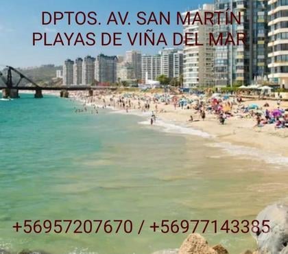 Arriendos de Temporada Viña del Mar Valparaíso - Fotos de Departamentos av San Martin playa acapulco