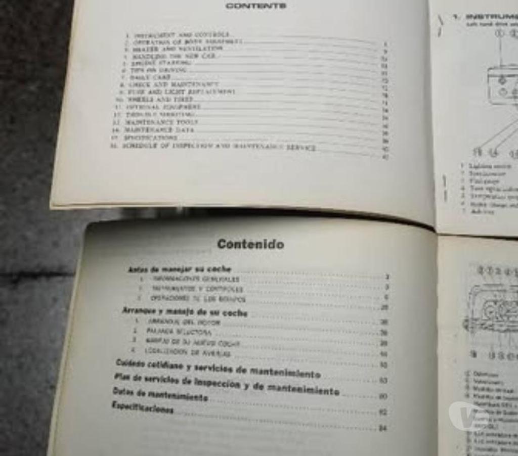Accesorios para Autos Santiago Santiago - Fotos de Tres manuales de usuario originales Subaru 600-1600-1800