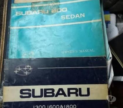 Piezas de Autos Santiago Santiago - Fotos de Tres manuales de usuario originales Subaru 600-1600-1800