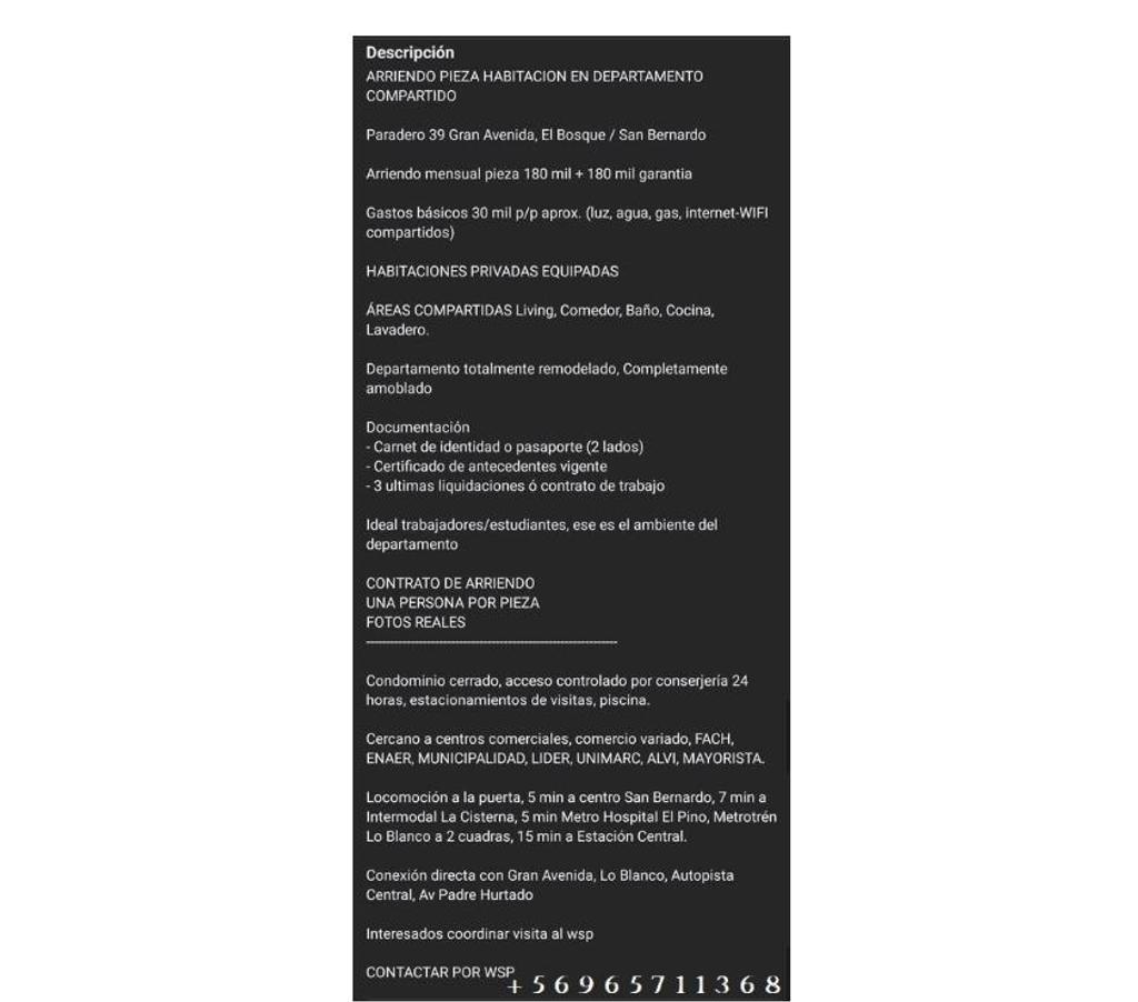 Arriendo de piezas Santiago El Bosque - Fotos de PIEZA HABITACION Dpto COMPARTIDO El Bosque San Bernardo