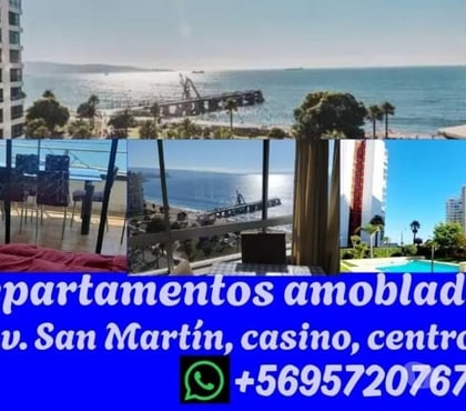 Arriendos temporada Viña del Mar Valparaíso - Fotos de Departamentos av San Martín ponientes playa acapulco