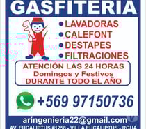 Trabajos de gasfiteria a domicilio