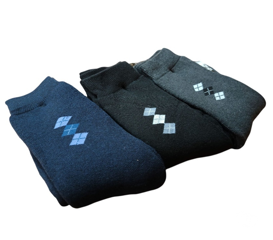 Ropa - Accesorios Santiago Ñuñoa - Fotos de 6 Calcetines Clásicos 40-43 Hombres Negro, Azul Y Gris