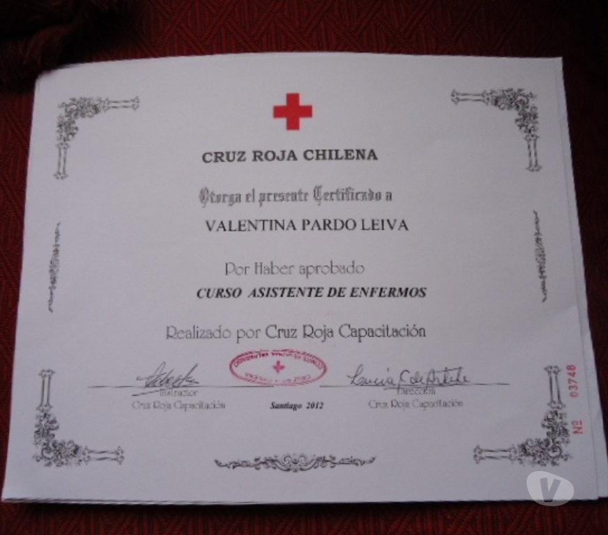 Cuidado Abuelos - Enfermos Valparaíso Viña del Mar - Fotos de Se ofrece Aisistente de enfermos Cruz Roja