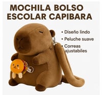 Mochila Peluche Felpa Kawaii Capibara