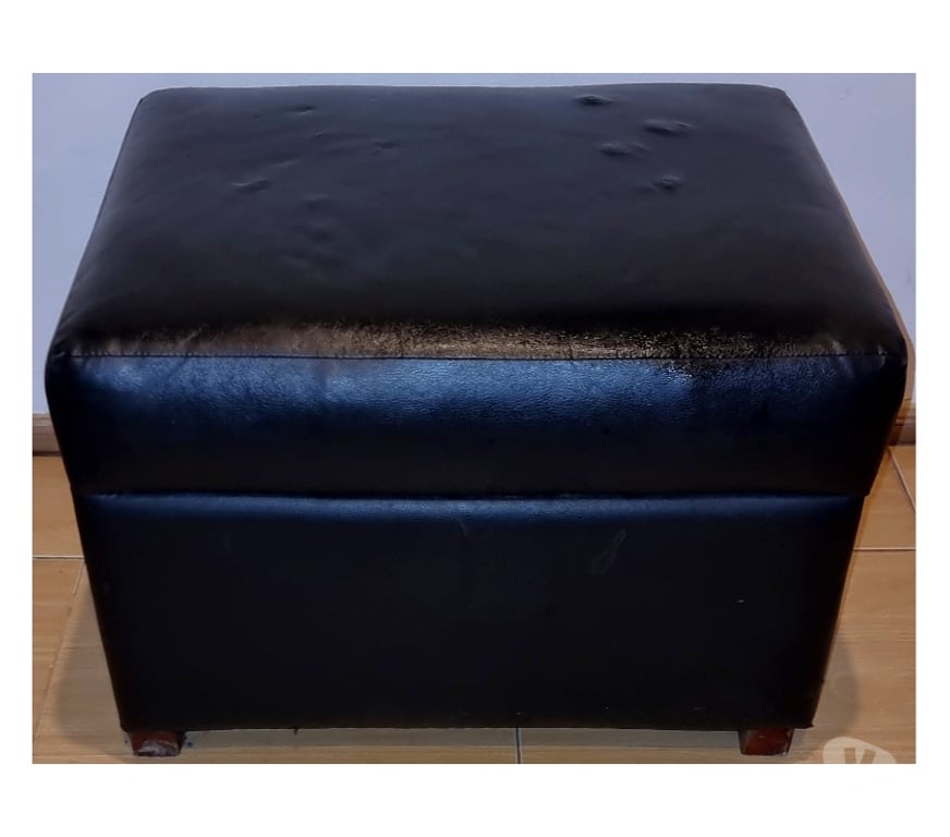 Muebles Santiago Quinta Normal - Fotos de Futon Pouf rectangular de cuero sintetico color Negro