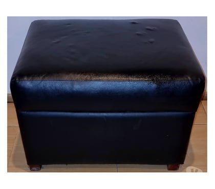 Muebles Quinta Normal Santiago - Fotos de Futon Pouf rectangular de cuero sintetico color Negro