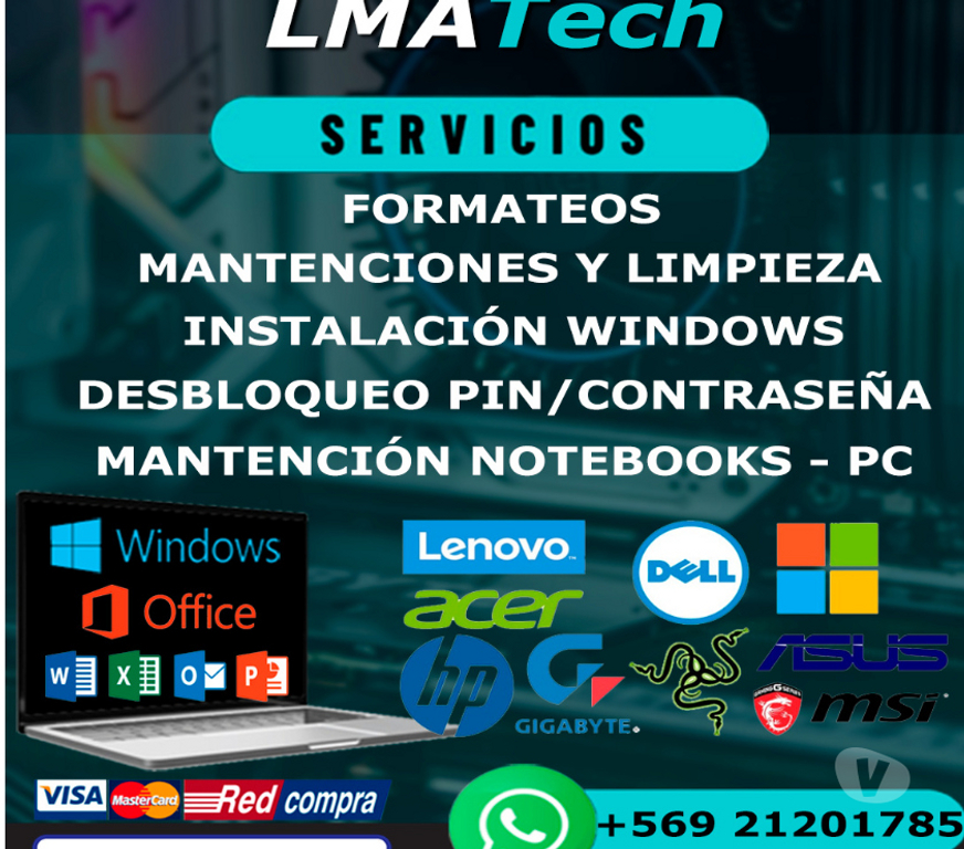 Servicios de Informática Cordillera Puente Alto - Fotos de Formateo y Mantenciones Notebooks Computadores