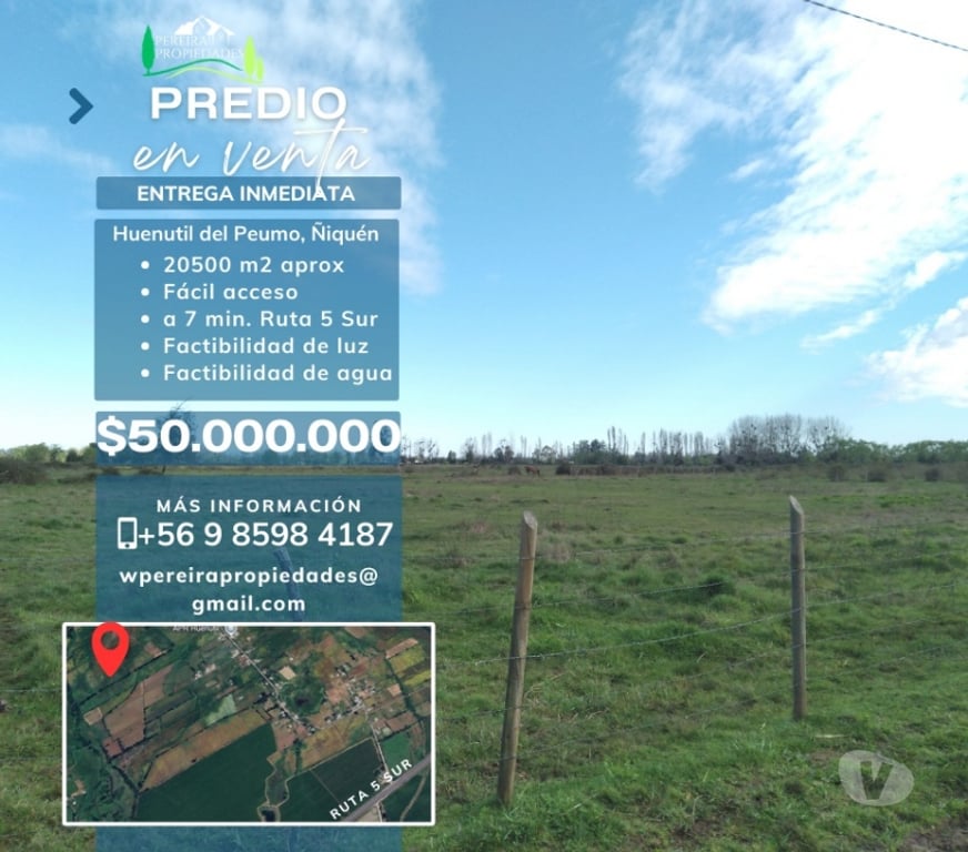 Parcelas en Venta Ñuble San Carlos - Fotos de Predio de 2,5 has en Huenutil del Peumo, Ñiquén, Ñuble