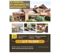 Vendo casa sector comercial Av Angamos Antofagasta