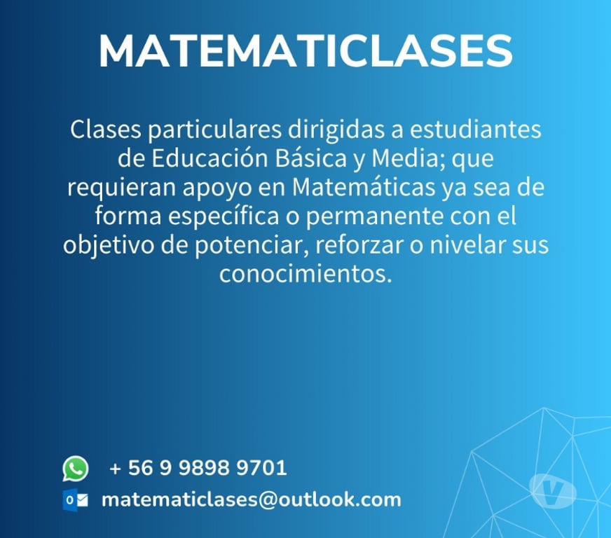 Clases Particulares de Apoyo Santiago Providencia - Fotos de Clases Particulares de Matematicas - Basica y Media