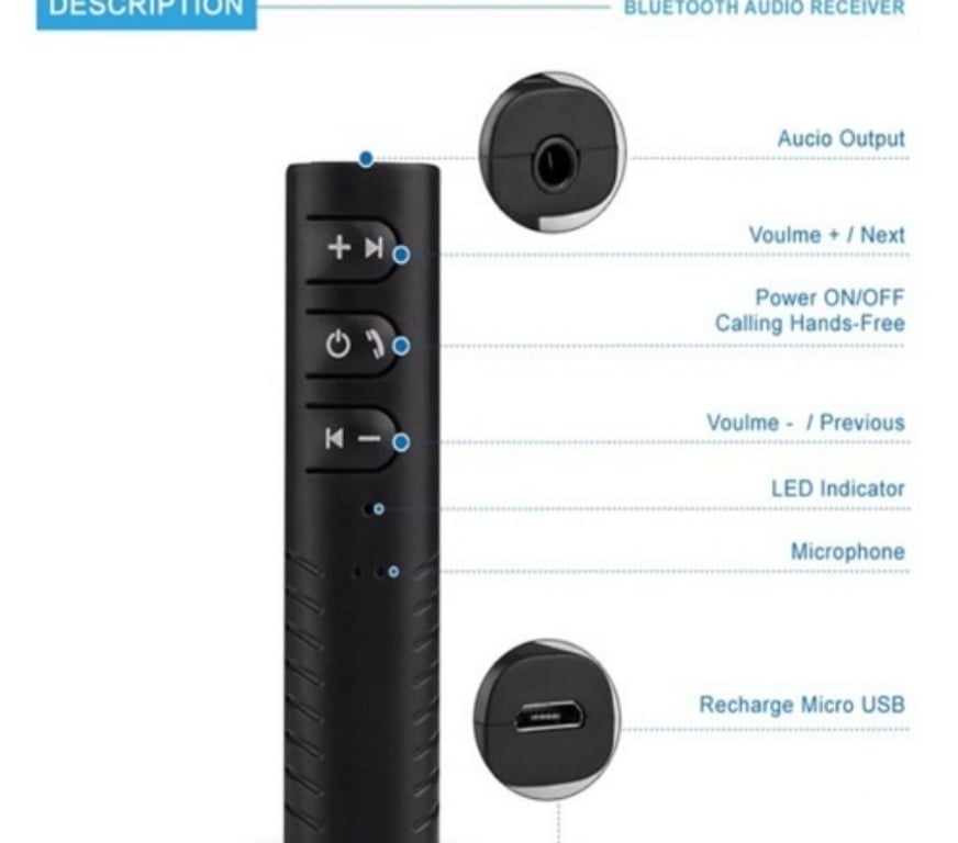 Varios Santiago Maipú - Fotos de Adaptador Transmisor Receptor Bluetooth Radio Auto Auxiliar
