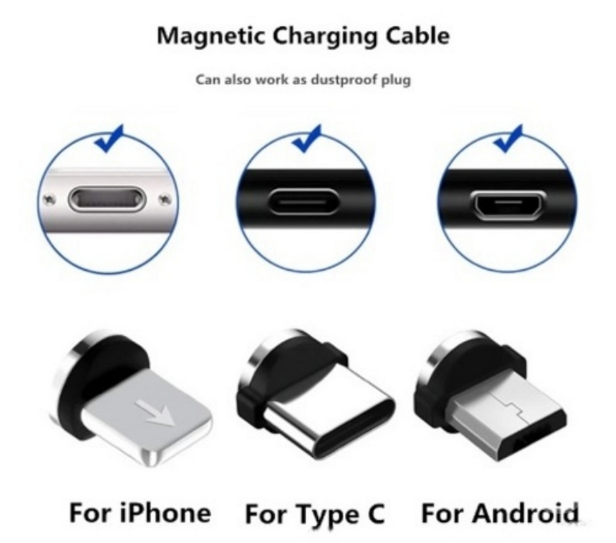Varios Santiago Maipú - Fotos de Cable De Carga Para Celular Carga Rápida Magnético