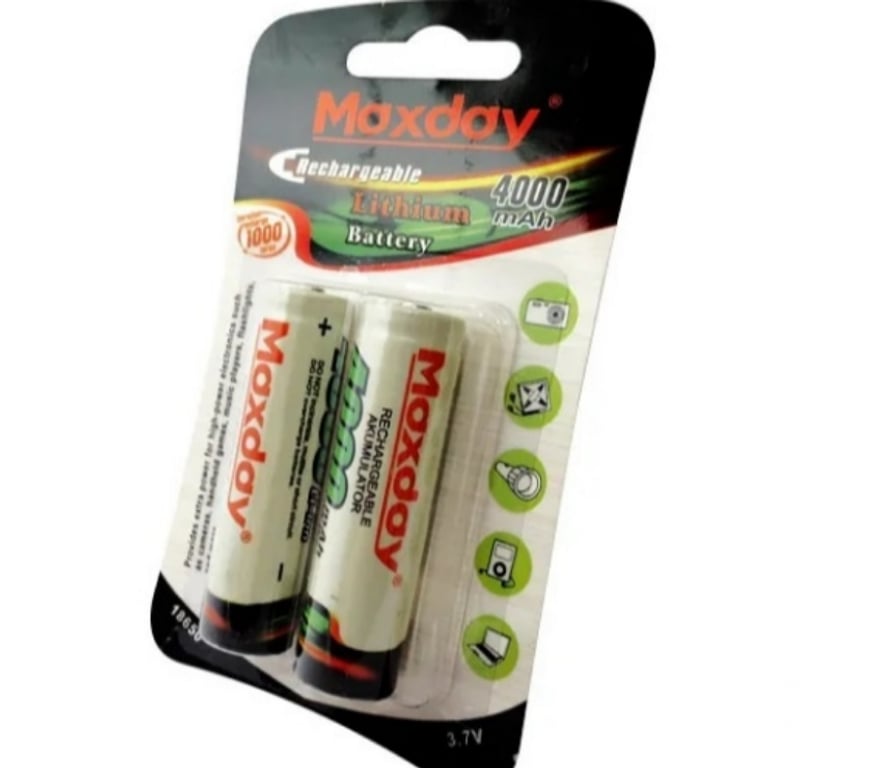 Varios Santiago Maipú - Fotos de Pilas Baterias Recargables de Litio 18650 MaxDay 4000mAh