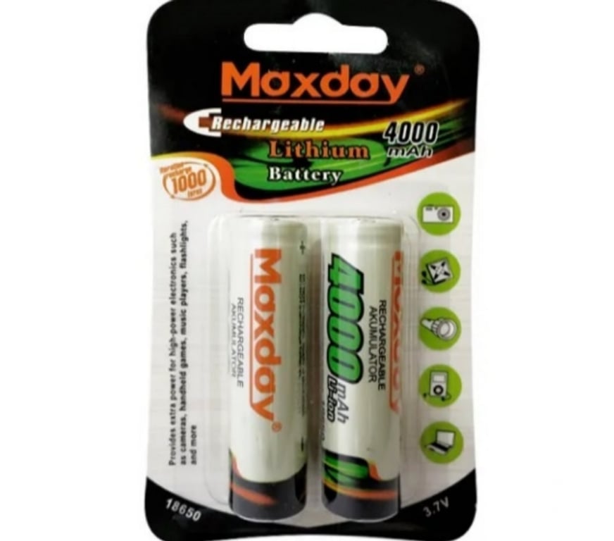Varios Santiago Maipú - Fotos de Pilas Baterias Recargables de Litio 18650 MaxDay 4000mAh