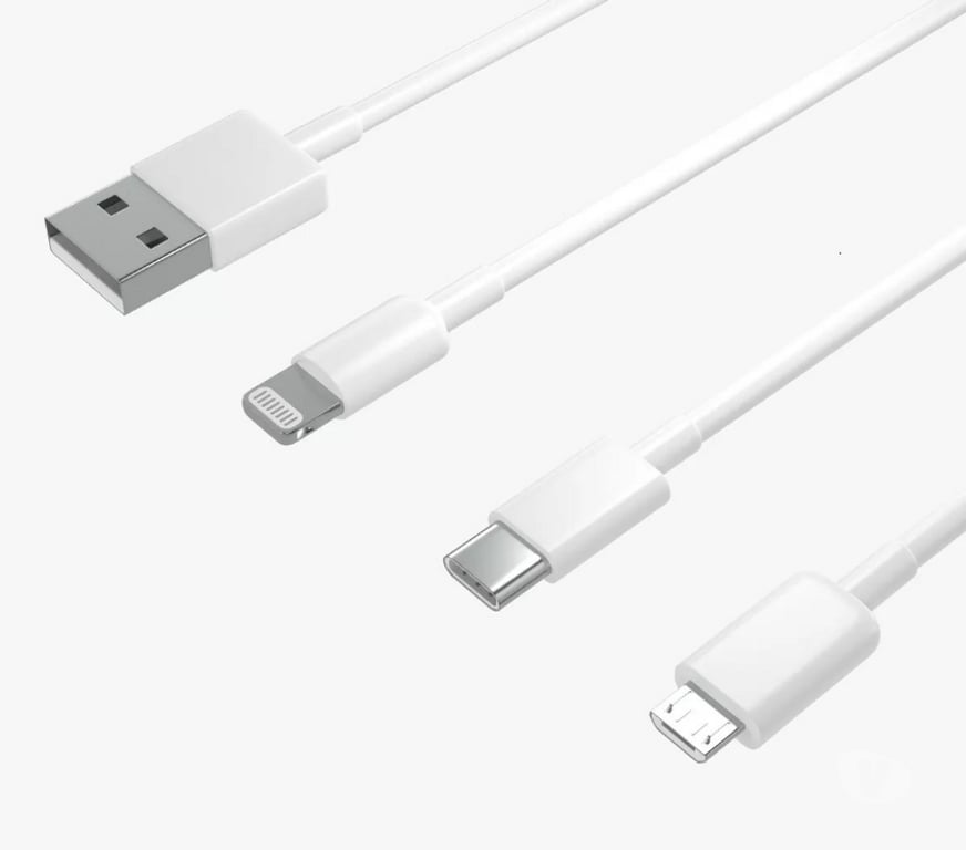 Varios Santiago Maipú - Fotos de Cable De Carga Para Celular Carga Rápida 3 Salidas Puntas