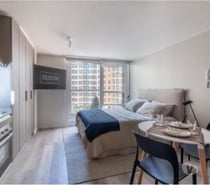 Pieza elegante con cocina $185.000. Las Condes