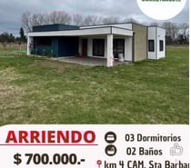 ARRIENDO CASA KM 4 CAMINÓ STA. BARBARA