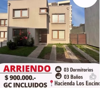 Casas y departamentos en arriendo Los Ángeles Bío-Bío - Fotos de ARRIENDO CASA EN COND. HACIENDA LOS ENCINOS