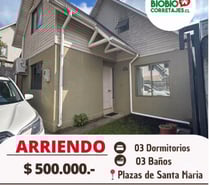 ARRIENDO CASA PLAZAS DE STA MARÍA