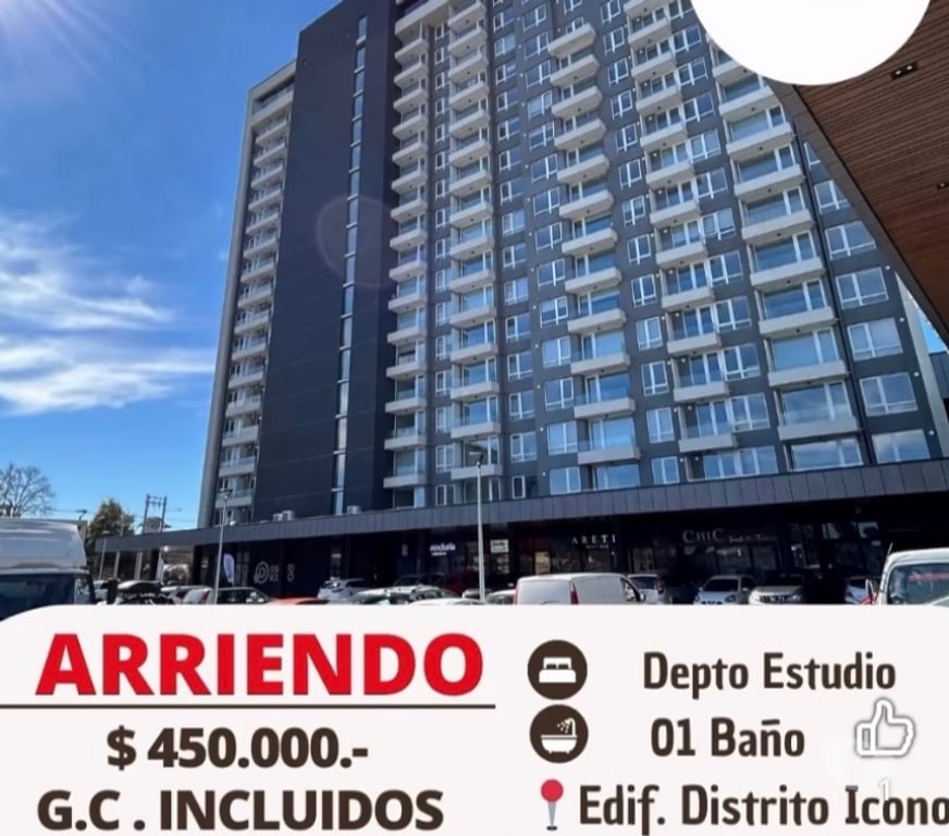 Arriendos Bío-Bío Los Ángeles - Fotos de ARRIENDO DEPTO ESTUDIO NUEVO DISTRITO ICONO