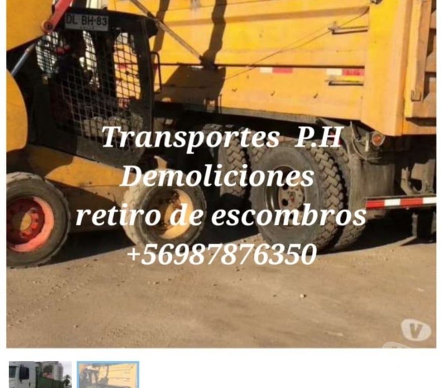 Fletes y Mudanzas - Transportes Santiago La Cisterna - Fotos de Retiramos escombros la cisterna fletes +56986886357