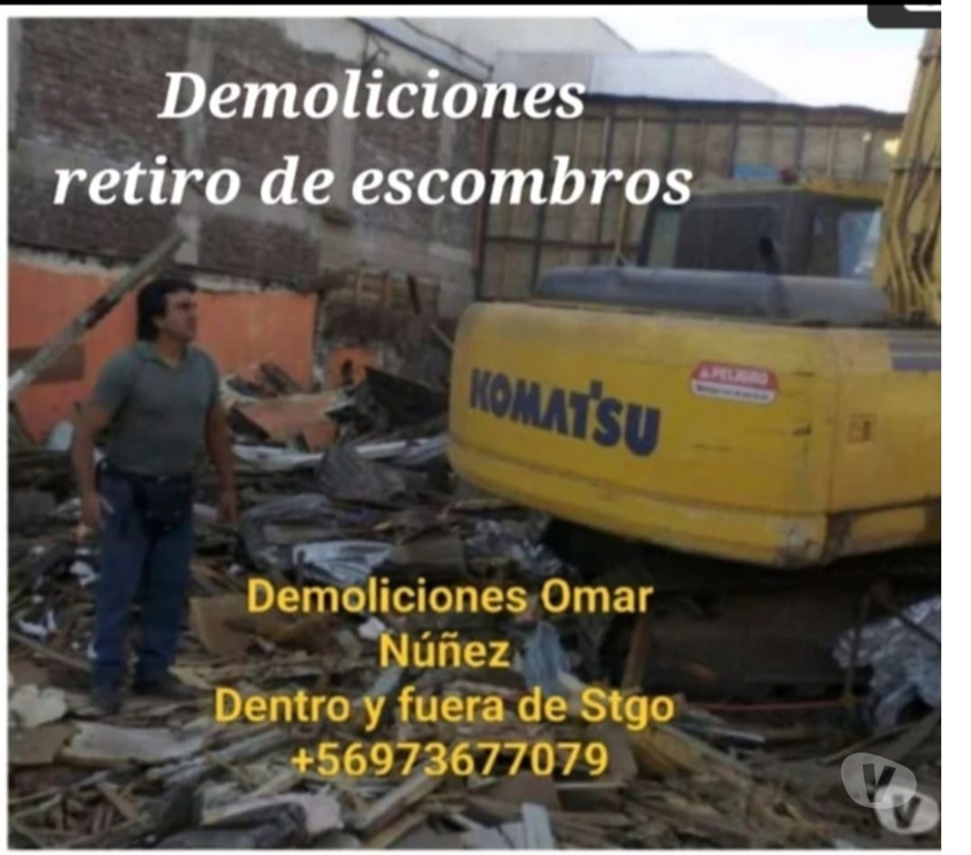 Fletes y Mudanzas - Transportes Santiago Macul - Fotos de Retirosde esconbros demoliciones de pavimento+56973677079