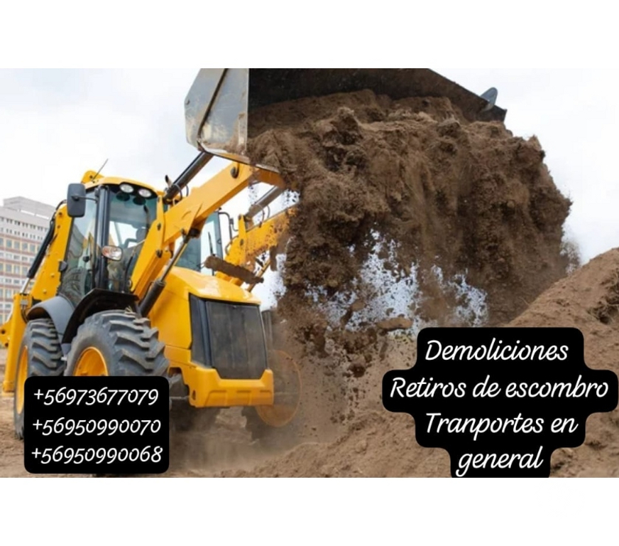 Fletes y Mudanzas - Transportes Santiago El Bosque - Fotos de Demoliciones y contrucciones linpiesas d terreno